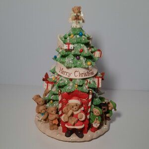 Cherished Teddies 114180 Limited Musical We Wish You a Merry Christmas Tree NEW